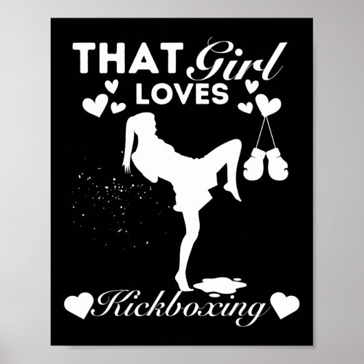 Die meid houdt van kickboksen poster (Voorkant)
