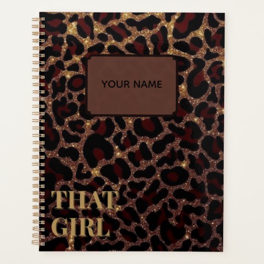 Die meid luipaardprint planner (Voorkant)