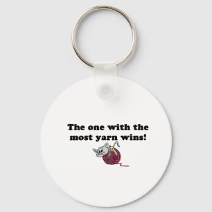 Die met de meeste garen wint sleutelhanger
