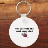 Die met de meeste garen wint sleutelhanger (Voorkant)