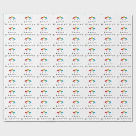 Die met het verjaardagsfeestje cadeaupapier (Vlak)