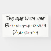 Die met het verjaardagsfeestje spandoek (Horizontaal)