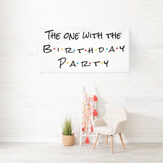 Die met het verjaardagsfeestje spandoek (Insitu)