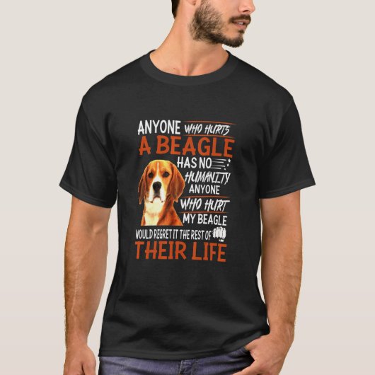 Die mijn Beagle pijn deed T-shirt (Voorkant)