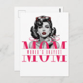 Die mittelmäßigste Mama der Welt – Retro Edition Briefkaart (Voorkant / Achterkant)