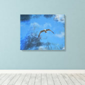 Die Möwe Canvas Afdruk (Insitu (Houten vloer))