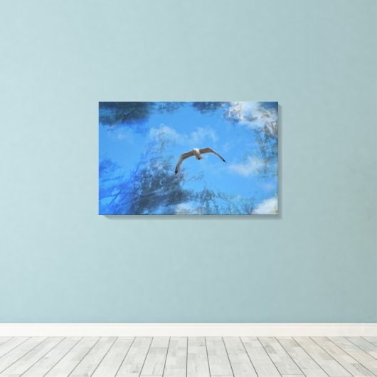 Die Möwe Canvas Afdruk (Insitu (Houten vloer))