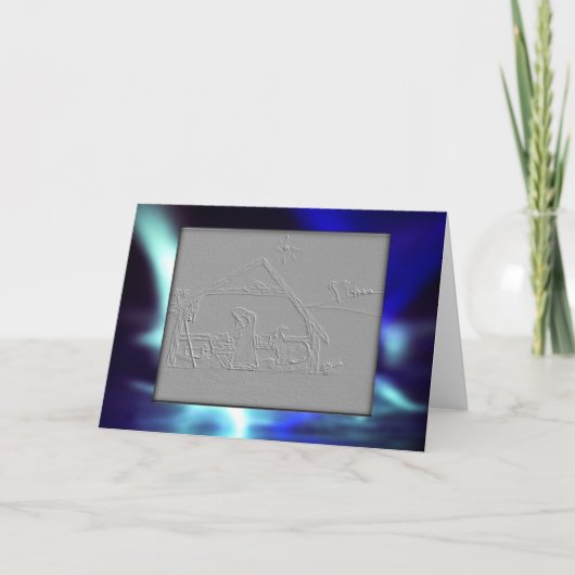 Die Nacht in Bethlehem Feestdagen Kaart (Voorkant)