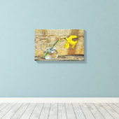 Die Narzisse Canvas Afdruk (Insitu (Houten vloer))