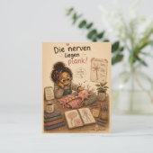 Die Nerven liegen plank Briefkaart (Staand voorkant)