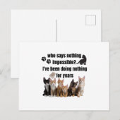 die niets onmogelijks zegt... dat ik al gedaan heb briefkaart (Voorkant / Achterkant)