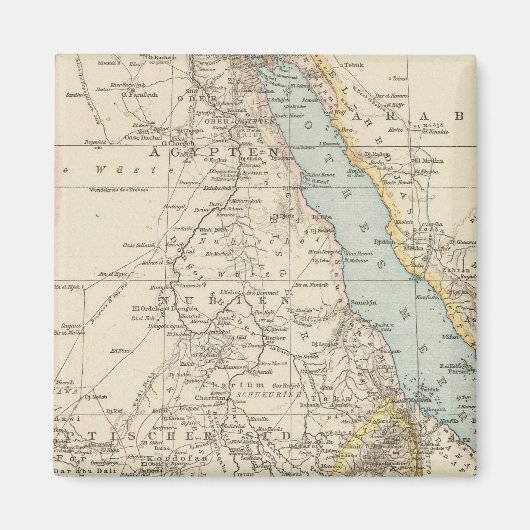 Die Nillander - Atlas Map of the Nile Magneet (Voorkant)