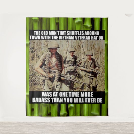 DIE OUDE VIETNAM-VETERAN WANDKLEED (Voorkant)