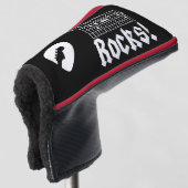 Die pa Rocks. Afdekking van gitaardeklaag Golfheadcover (3/4 voorkant)