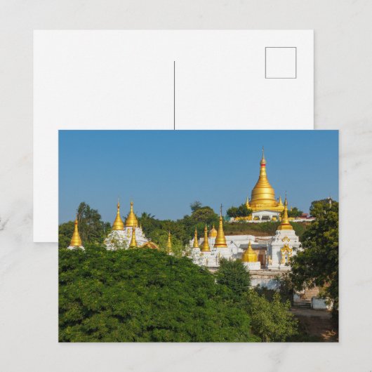 Die Pagoden von Mandalay Postkarte Briefkaart (Voorkant / Achterkant)