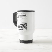 Die Peacely in My Sleep Funny Travel Mug Humor Reisbeker (Voorkant links)