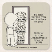 Die persoon zijn kartonnen onderzetters (Voorkant)