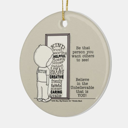 Die persoon zijn keramisch ornament (Links)