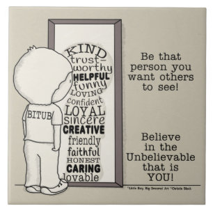 Die persoon zijn tegeltje