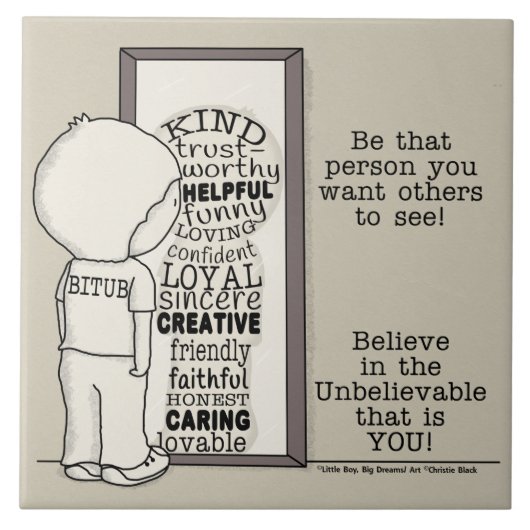 Die persoon zijn tegeltje (Voorkant)