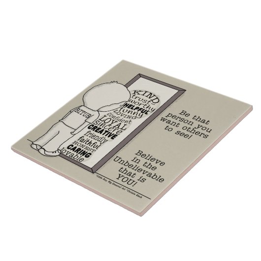 Die persoon zijn tegeltje (Zijkant)