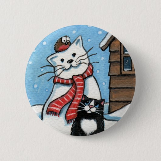 Die Pesky Robin - Juffect-Button met kerstmis Ronde Button 5,7 Cm (Voorkant)