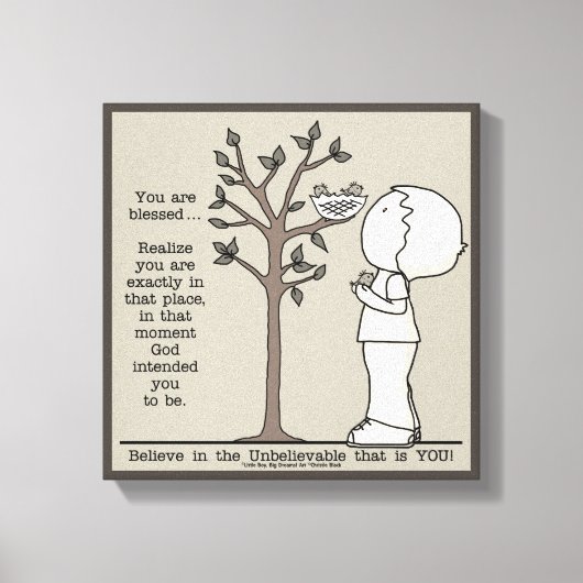 die plaats canvas afdruk (Voorkant)