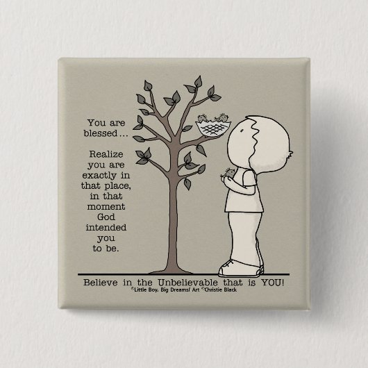 die plaats vierkante button 5,1 cm (Voorkant)