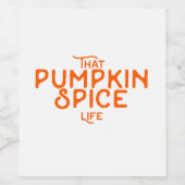 Die pompoen kruiden leven herfst herfst seizoensge wijn etiket (Enkel label)