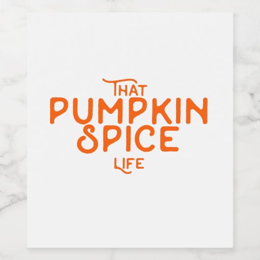 Die pompoen kruiden leven herfst herfst seizoensge wijn etiket (Enkel label)