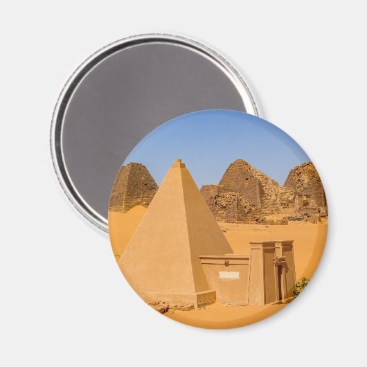 Die Pyramiden von Meroe im Sudan Magnet (Voorkant / Achterkant)