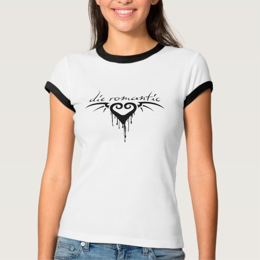 Die romantisch, druppelend hart. t-shirt (Voorkant)