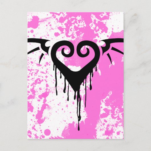 die romantisch hart briefkaart (Voorkant)