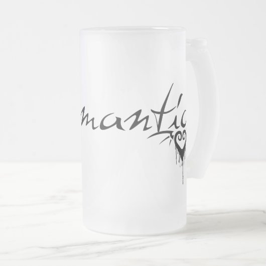 die romantisch matglas bierpul (Voorkant rechts)