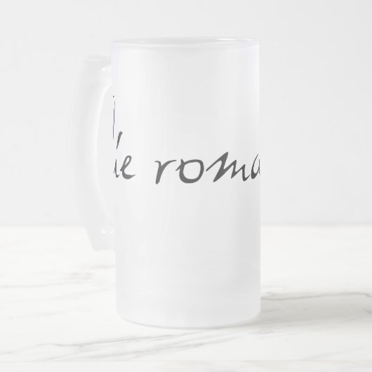 die romantisch matglas bierpul (Voorkant links)