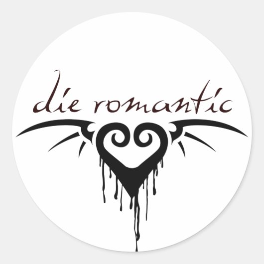 die romantisch ronde sticker (Voorkant)
