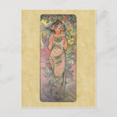 Die Roos van Alfons Mucha 1898 Briefkaart (Voorkant)
