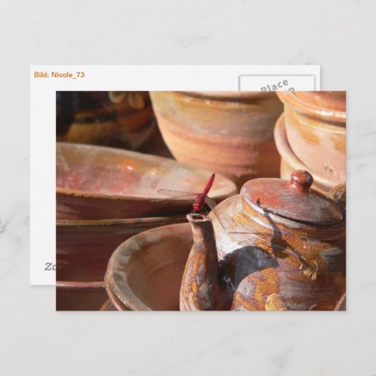 Die rote Libelle Briefkaart (Voorkant / Achterkant)