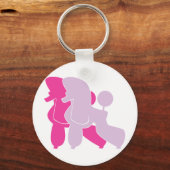 Die roze Poodels Sleutelhanger (Voorkant)