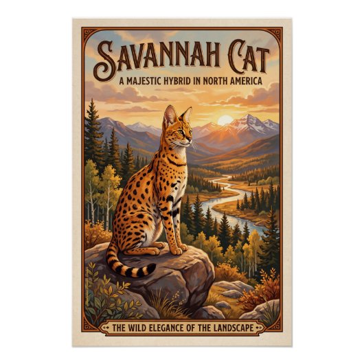 Die Savannah-Katze  Perfect Poster (Voorkant)