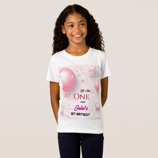 Die Schattigee Queen Little Miss Onederful 1e Verj T-shirt (Voorkant volledig)