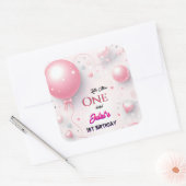 Die Schattigee Queen Little Miss Onederful 1e Verj Vierkante Sticker (Envelop)