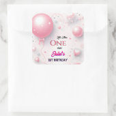 Die Schattigee Queen Little Miss Onederful 1e Verj Vierkante Sticker (Tas)