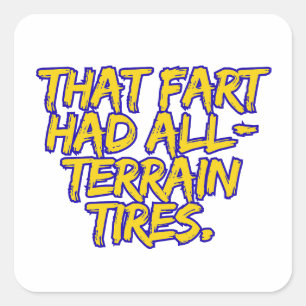 Die Scheet Had All-Terrain Banden Vierkante Sticker