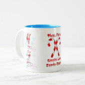 Die scheet ruikt naar snoepjes tweekleurige koffiemok (Voorkant links)