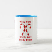 Die scheet ruikt naar snoepjes tweekleurige koffiemok (Center)