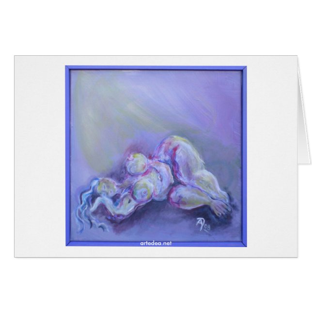 Die Schlafende - Grußkarte (Voorkant Horizontaal)