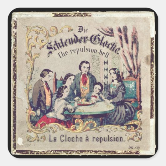 Die Schleuder Glocke - De afstotingsbel Vierkante Sticker (Voorkant)