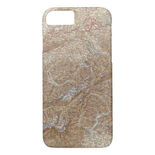 Die Schweiz, Zwitserland Atlas Map Case-Mate iPhone Case (Achterkant)