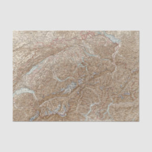 Die Schweiz, Zwitserland Atlas Map Tissuepapier